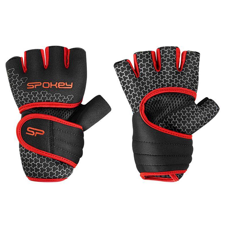 LAVA Neoprenové fitness rukavice, černo-červené, vel. XS/S - M