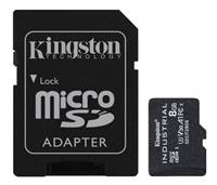 Karta Kingston 8GB microSDHC Industrial C10 A1 pSLC + adaptér SD