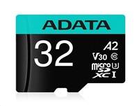 Karta ADATA MicroSDHC 32GB Premier Pro UHS-I V30S (R:100MB) + SD adaptér
