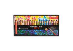 Stabilo Farbičky Woody 3 v 1 arty 18 farieb + strúhadlo + štetec