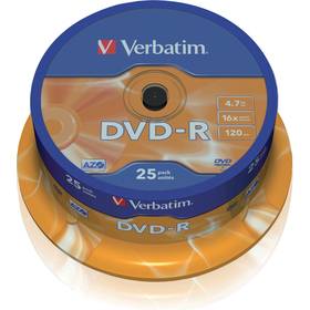 43522P DVD-R 16x 25ks cake VERBATIM