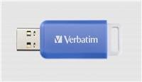 VERBATIM Flash Disk 64GB DataBar USB 2.0 Disk, modrý
