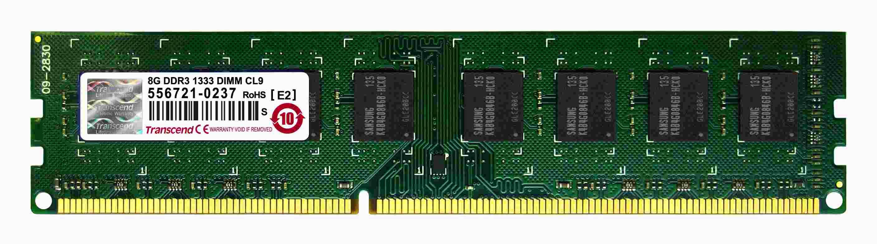 DIMM DDR3 8GB 1333MHz TRANSCEND 2Rx8 CL9