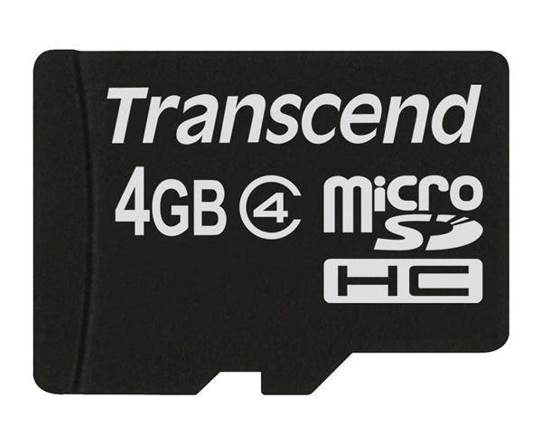 Transcend microSDHC 4GB class 4 TS4GUSDC4