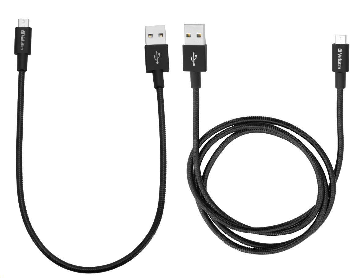 Verbatim 48875 USB/micro USB, 1m + 0,3m, černý