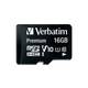 Karta VERBATIM MicroSDHC 16GB Premium, U1 + SD adaptér