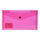 Obal na dokumenty - (DL, priehľadný PP, uzatvárateľný cvokom, ružový)