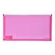 Obal na dokumenty DL - (priehľadný PP, so zipsom, ružový)