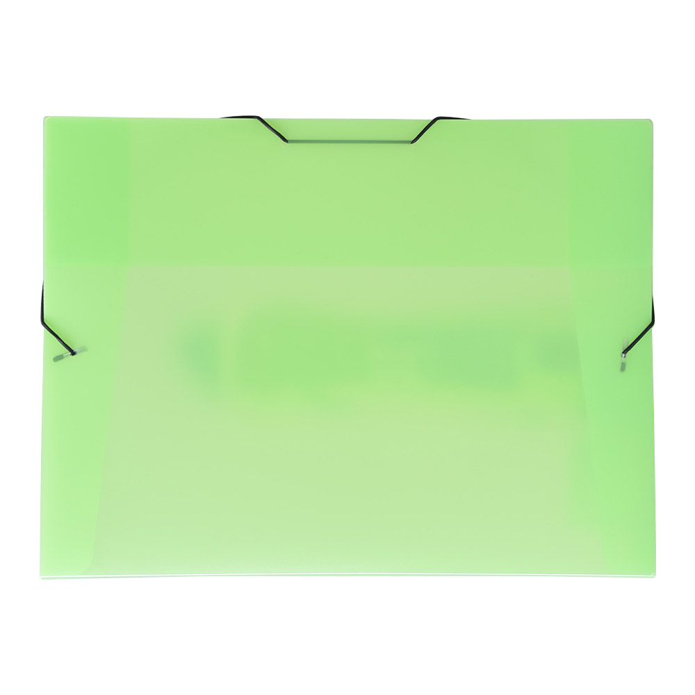 Box na dokumenty plastový A4 3cm s gumičkou zelený Opaline