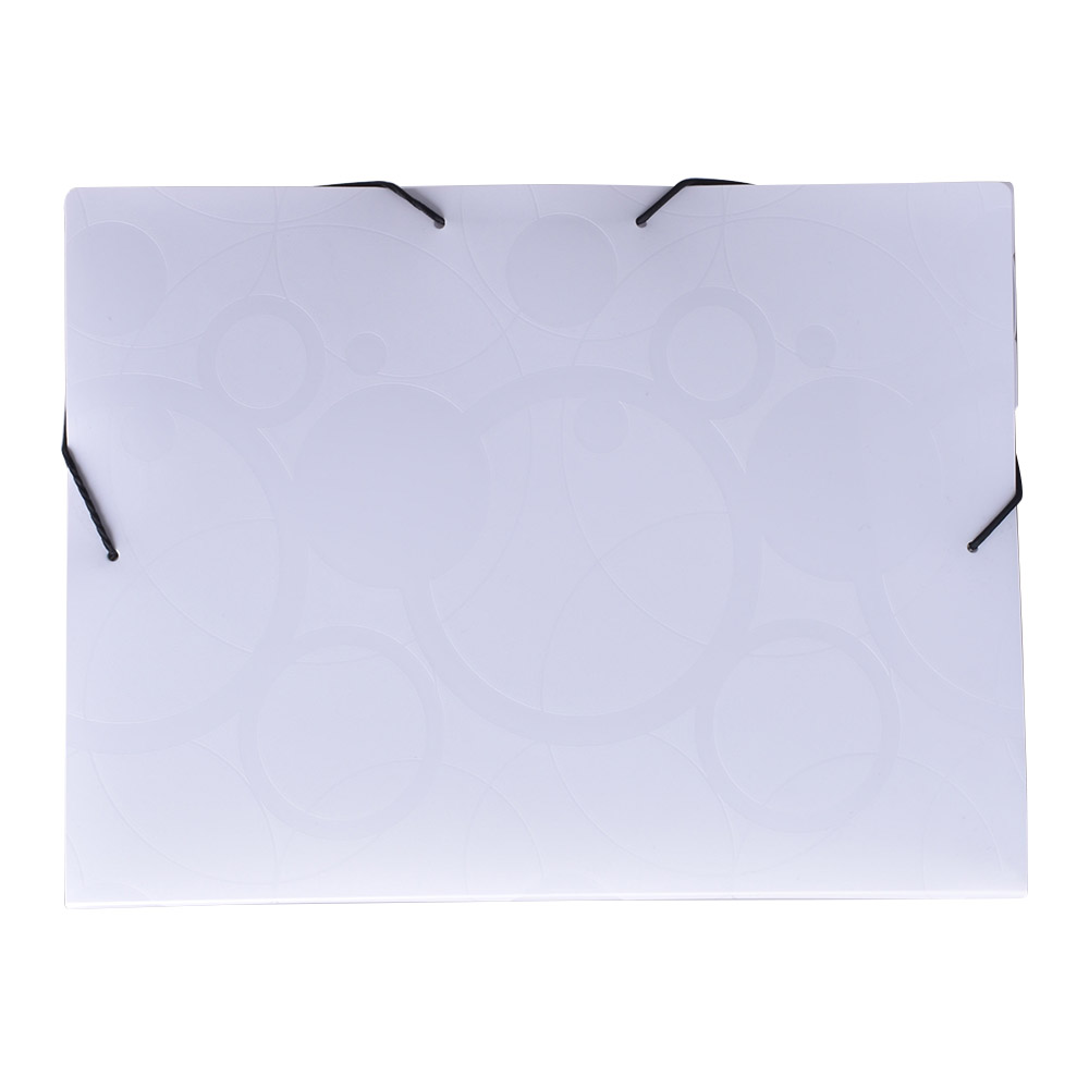 Box na dokumenty plastový A4 3cm s gumičkou biely Duo Colori