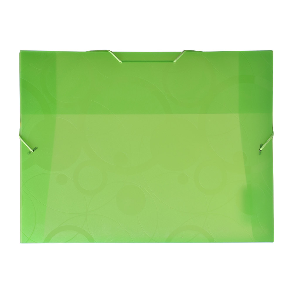 Box na dokumenty plastový A4 3cm s gumičkou zelený Neo Colori
