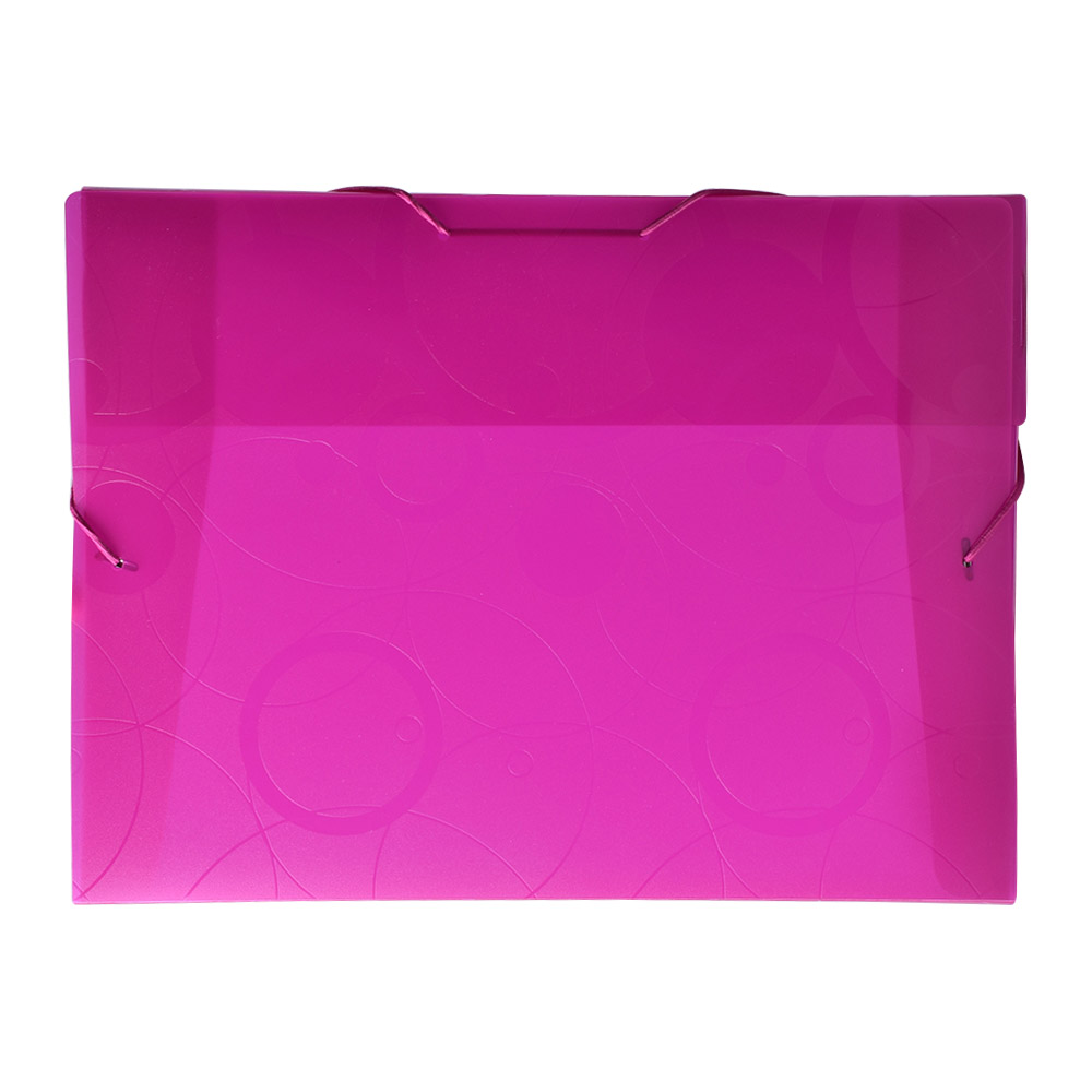 Box na dokumenty plastový A4 3cm s gumičkou ružový Neo Colori
