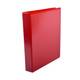Esselte Šanón 4-krúžkový A4 - (5,1 cm, celoplastový, prezentačný s D-krúžkom, červený)