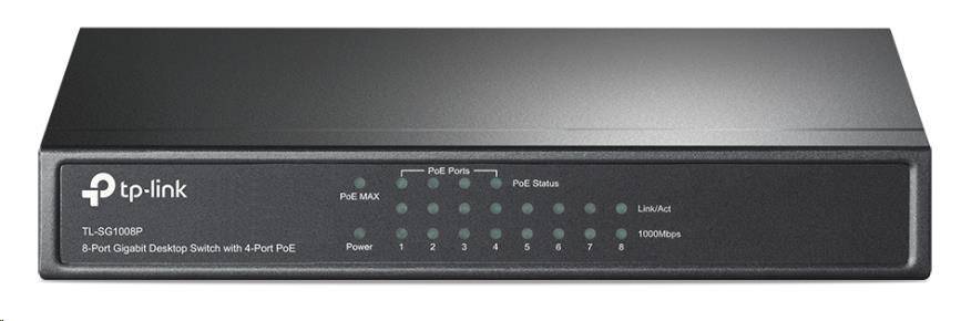 TP-Link TL-SG1008P [8portový gigabitový stolní switch s 4 porty PoE]