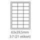 Print etikety 63x39,5 biele /21 et./