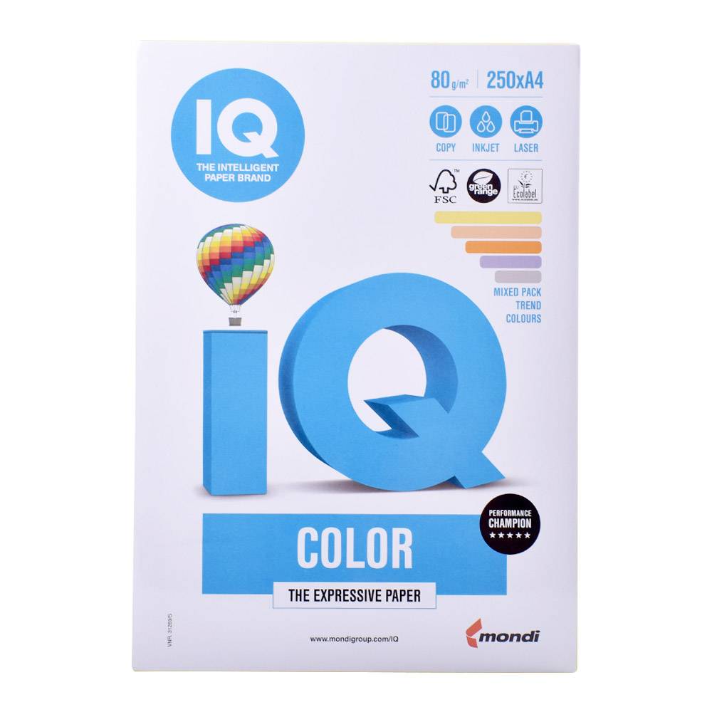 Kancelársky papier farebný A4 80g RB03 Trend Mix IQ