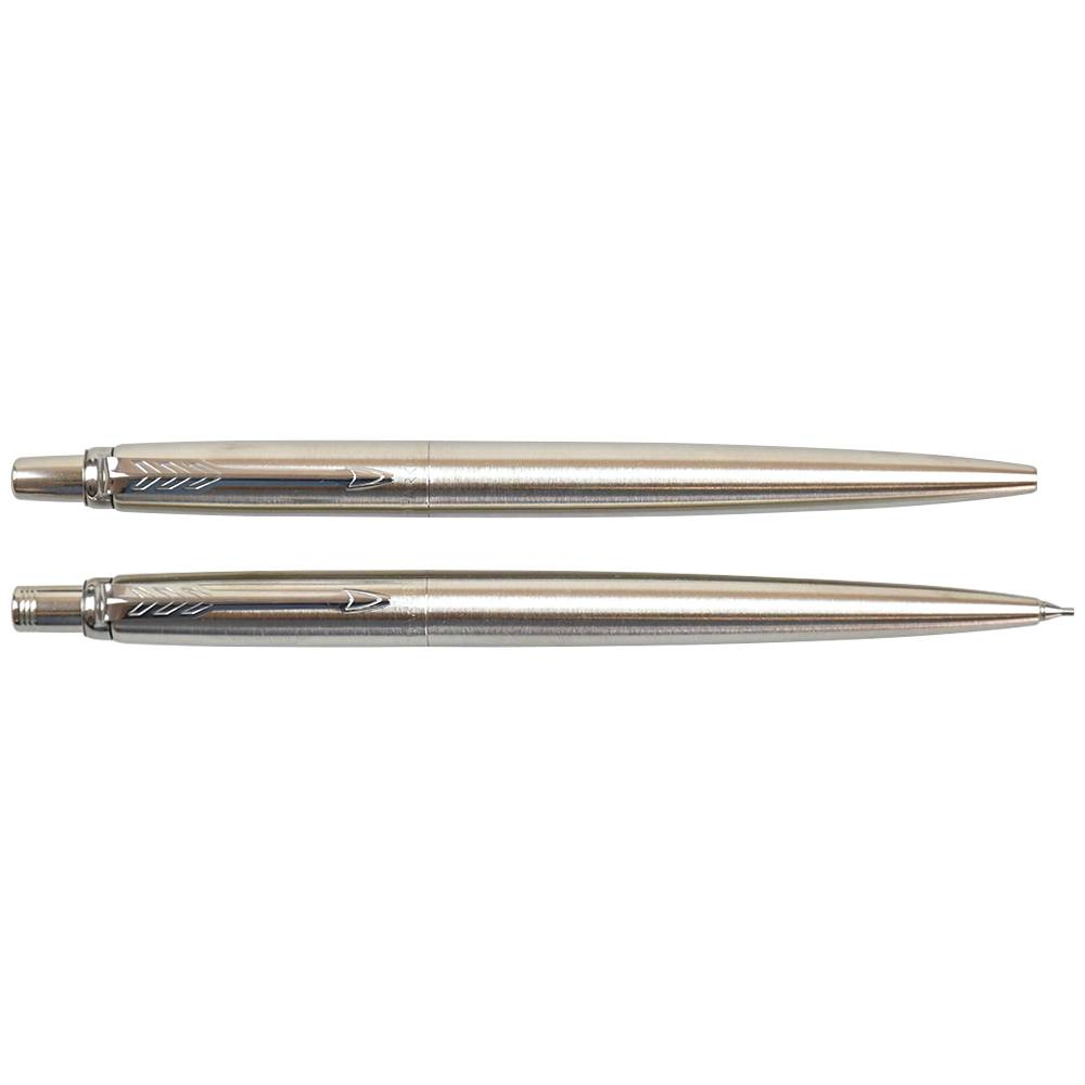 Pero guľôčkové + mechanická ceruzka Parker Jotter Stainless Steel CT + Duo box