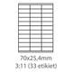 Print etikety 70x25,40 biele /33 et./
