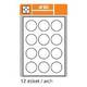 Print etikety kruh 60mm biele /12 et./