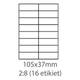 Print etikety 105x37 biele /16 et./