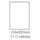 Print etikety 210x297 modré /1 et./