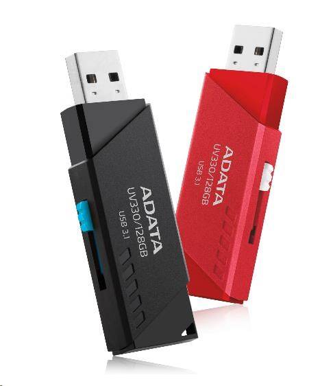 ADATA Flash Disk 128GB UV330, USB 3.1 Dash Drive, červená