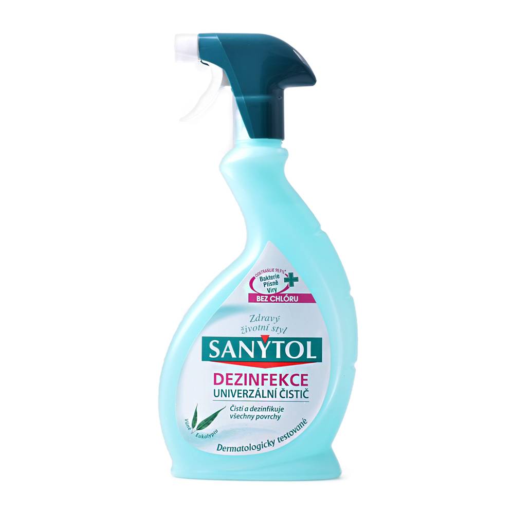 Dezinfekcia Sanytol, univerzálny čistič, sprej, eukalyptus, 500 ml